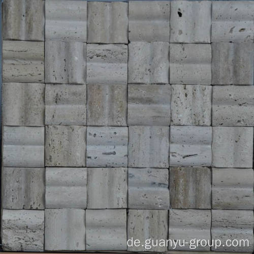 Marmorform Mosaik, 3 DT Stil Mosaik, Travertin Stein Mosaik Fliese